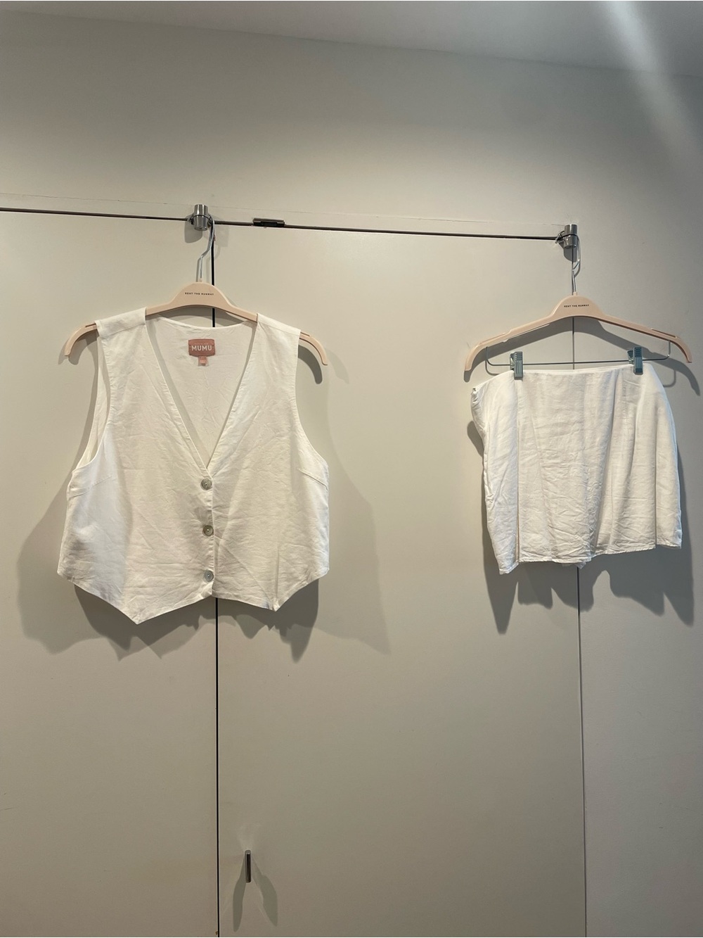 Show Me Your Mumu White Linen Top and Skort Matching Set